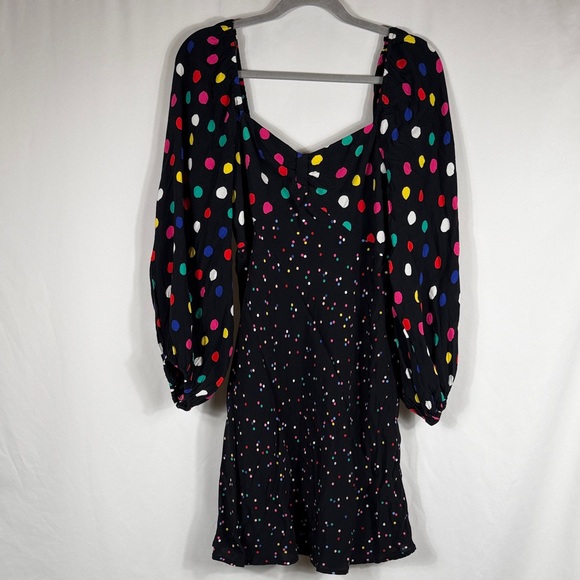 RIXO Dresses & Skirts - RIXO Multicolor Polka Dot Long Sleeve Dress. Womens Size 12. Flowy Mini Dress